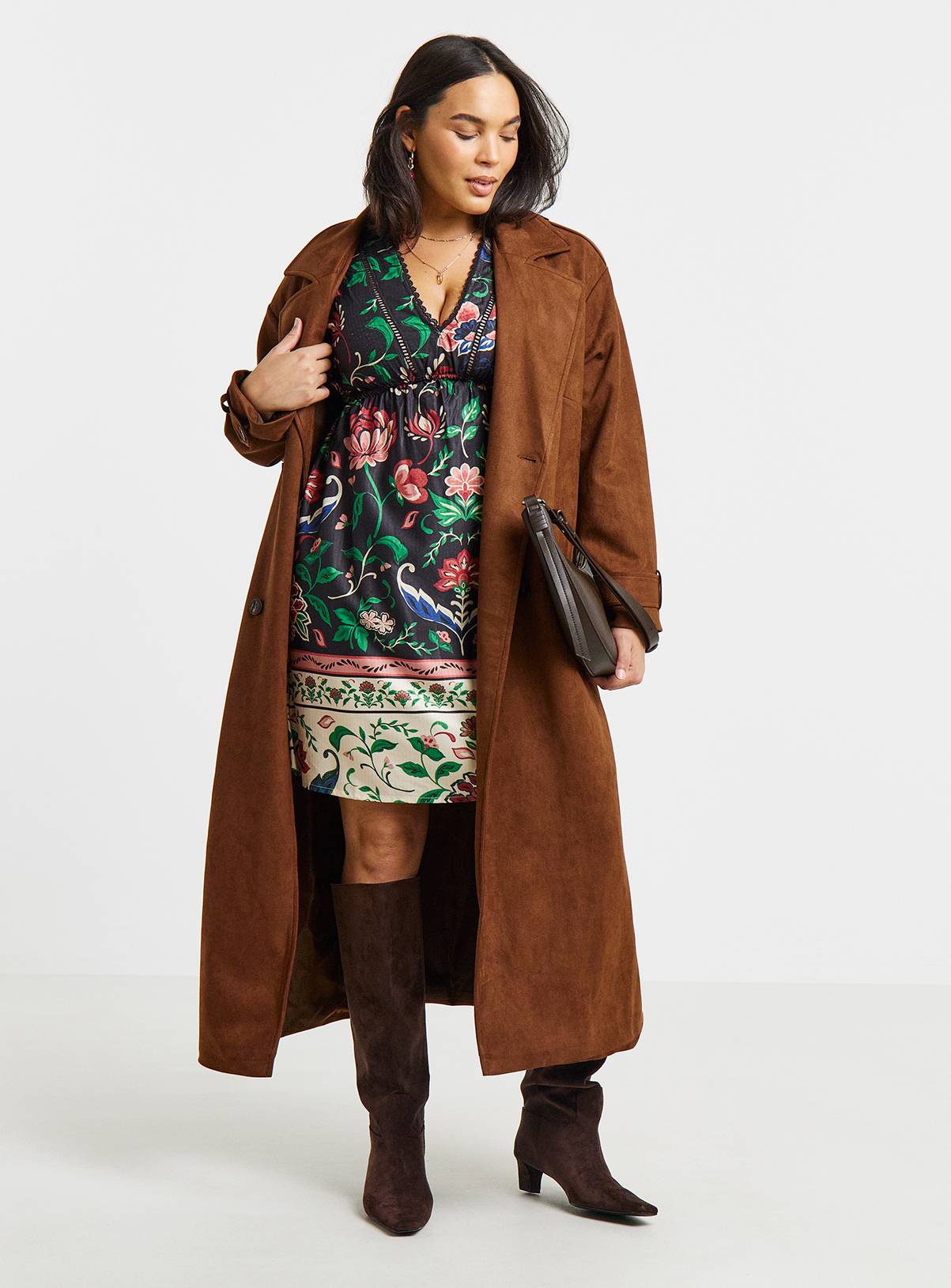 SIMPLY BE Border Print Skater Dress 20 - Image 3